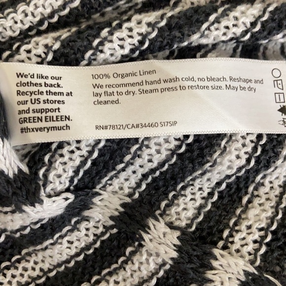 Eileen Fisher 100% Organic Linen Loose Knit Tunic Top/Cover Up - Size XS - Picture 6 of 6